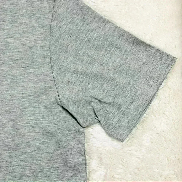 H&M Label Of Graded Goods NYC Logo Light Gray Crew Neck Cotton Blend Tee Size L - Picture 3 of 11